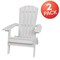 Flash Furniture White All-Weather Folding Adirondack Chairs, PK 2 2-JJ-C14505-WH-GG - alternate 5